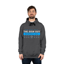 Load image into Gallery viewer, Copy of The Sign Guy "RESPECT ALL" // BABY BLUE // Varsity Hoodie