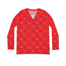 Load image into Gallery viewer, Women's Long Sleeve V-neck Shirt - XºINK Halloween Collection V-Neck 'All The Horrors'
