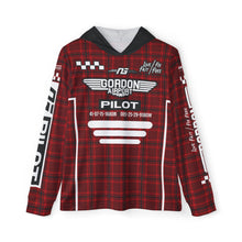 Load image into Gallery viewer, Gordon Airport Athletic/Thin/Sun Protective UPF 50+ PLAID PILOT Hoodie