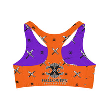 Load image into Gallery viewer, Halloween Seamless Sports Bra - THIS WITCH LIFTS - XºInk Design