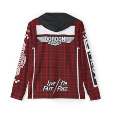 Load image into Gallery viewer, Gordon Airport Athletic/Thin/Sun Protective UPF 50+ PLAID PILOT Hoodie