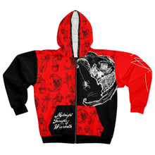 Load image into Gallery viewer, Shy Loser // DARK MIDNIGHT THOUGHTS OF WARMTH Unisex Zip Hoodie