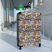 Load image into Gallery viewer, The Sign Guy "STICKERED UP" Travel Suitcases (in 3 Sizes)