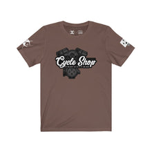 Load image into Gallery viewer, 469 Cycle Shop x XºInk Series CYCLE SHOP ENGINE Unisex Jersey Short Sleeve Tee