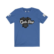 Load image into Gallery viewer, 469 Cycle Shop x XºInk Series CYCLE SHOP ENGINE Unisex Jersey Short Sleeve Tee