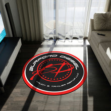Load image into Gallery viewer, Burford Diesel "BD" Emblem Branded Round Rug
