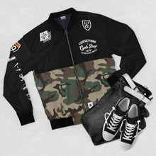 Load image into Gallery viewer, 469 Cycle Shop x XºINK Series SHOP TEAM CAMO Men's Bomber Jacket