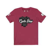Load image into Gallery viewer, 469 Cycle Shop x XºInk Series CYCLE SHOP ENGINE Unisex Jersey Short Sleeve Tee