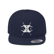 Load image into Gallery viewer, X INK Needle Cross Logo Flat Bill Hat