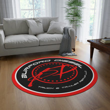 Load image into Gallery viewer, Burford Diesel "BD" Emblem Branded Round Rug