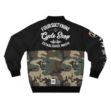 Load image into Gallery viewer, 469 Cycle Shop x XºINK Series SHOP TEAM CAMO Men's Bomber Jacket