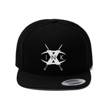 Load image into Gallery viewer, X INK Needle Cross Logo Flat Bill Hat