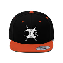 Load image into Gallery viewer, X INK Needle Cross Logo Flat Bill Hat