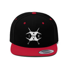 Load image into Gallery viewer, X INK Needle Cross Logo Flat Bill Hat